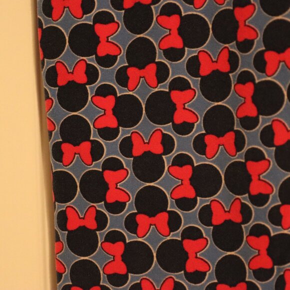 LuLa Roe Minnie Mouse Blue white red leggings casual lounge one size Disney - Picture 10 of 11